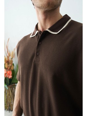 Moda Marine Tipped Polo Yaka Triko