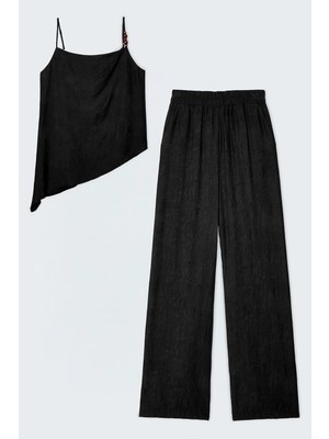 Sateen Leila Takım - Siyah