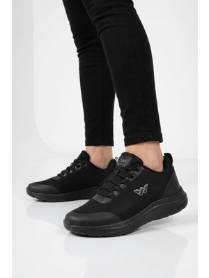 Walkway Siyah Fileli Unisex Spor Ayakkabı