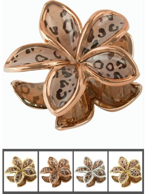 Renklime Leopar Desenli Lotus Mandal Toka 8 cm