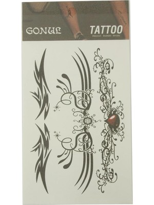 Renklime Kanat Tattoo Dövme Sticker