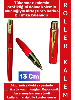 Wintoup #kalem Pürüzsüz Yumuşak Kolay Estetik Yazım Anneler Babalar Öğretmenler Günü Hediyelik Not Hatıra Anı Defteri Günlük Tutma Çok Şık Gold Detaylı Imza Metal Roller Kalem