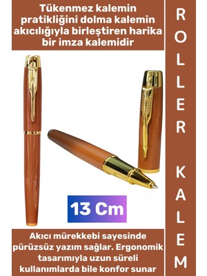 Wintoup #kalem Pürüzsüz Yumuşak Kolay Estetik Yazım Anneler Babalar Öğretmenler Günü Hediyelik Not Hatıra Anı Defteri Günlük Tutma Çok Şık Gold Detaylı Imza Metal Roller Kalem