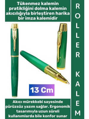 Wintoup #kalem Pürüzsüz Yumuşak Kolay Estetik Yazım Anneler Babalar Öğretmenler Günü Hediyelik Not Hatıra Anı Defteri Günlük Tutma Çok Şık Gold Detaylı Imza Metal Roller Kalem