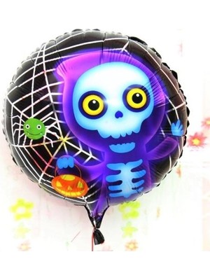 Mabelme Store Mey Ithalat® Halloween Iskelet Hayalet Folyo Balon 18 Inç