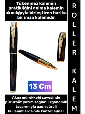 Wintoup #kalem Pürüzsüz Yumuşak Kolay Estetik Yazım Anneler Babalar Öğretmenler Günü Hediyelik Not Hatıra Anı Defteri Günlük Tutma Çok Şık Gold Detaylı Imza Metal Roller Kalem