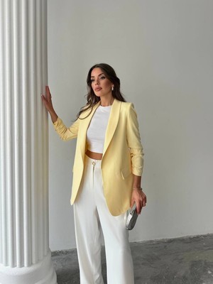 Hope And Me Kadın Bebe Mavi Vatkalı Astarlı Blazer Ceket
