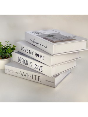 Bak Gel Al Bakgelal Kitap Görünümlü Dekoratif Saklama Kutusu 4'lü Set