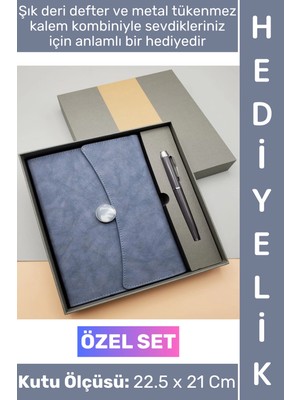 Wintoup #defter Okul Ofis Günlük Not Ajanda Hatıra Anı Tutma Eş Sevgili Anneler Babalar Öğretmenler Günü Çok Şık Mıknatıslı Kutu Dekoratif Hediyelik Çantalı Siyah Deri Defter Tükenmez Kalem Premium Set