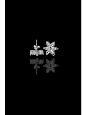 Roxx Jewellery 925 Ayar Gümüş Markiz Taşlı Kadın Küpe