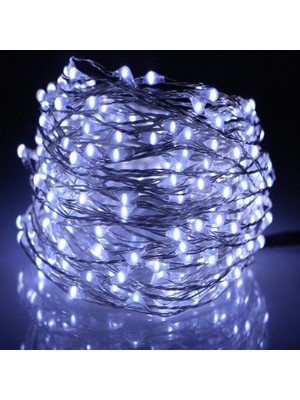 Mabelme Store Buffer® Pilli Dekoratif Peri LED Işık 10 Metre Beyaz Parti Aydınlatma