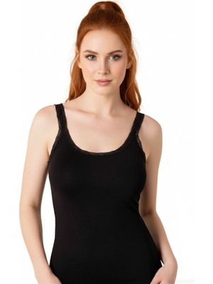 Mabelme Store Şahinler Çift Askı Dantelli Atlet B615