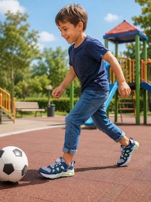 Cool Evan Akıllı Bağcıklı Işıklı Ortopedik Çocuk Spor Ayakkabı Lacivert