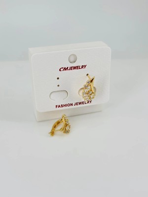 Evolvera Zirkon Taşlı Pirinç Küpeler - KP00451