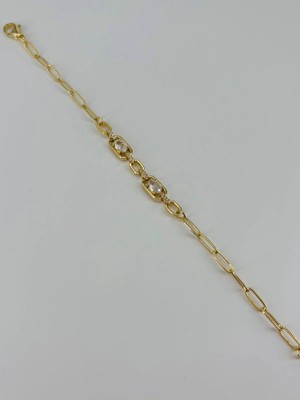 Evolvera Zirkon Taşlı Pirinç Bileklikler 17+4 Cm  - KBL0366