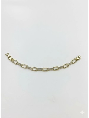 Evolvera Zirkon Taşlı Pirinç cm Bileklik 17+2 Cm  - KBL0387