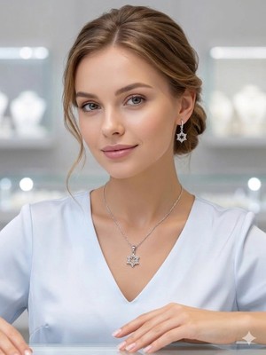 Evolvera Rodyum Zirkon Taşlı Zincir : Çelik Ürünler 40+5 cm - SET0045