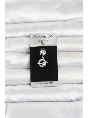 Erdo Ticaret Buğz 316L Cerrahi Çelik Sallantılı Yıldız Model Göbek Piercing