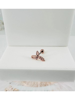 Evolvera Rose Zirkon Taşlı Uç Kısmı : Pirinç Kıkırdak Bar Uzunluğu : 6 mm / Bar Kalınlığı 0.8 mm / Top Boyu 3 mm - PT0036-2