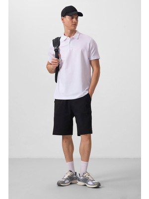 Standart Fit Basic Polo Yaka  3lü Paket Siyah-Beyaz-Çağla Erkek T-Shirt  87768