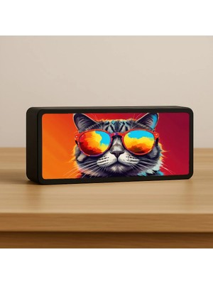 Sfenks. Cat Sunglass LED Lamba & Masa Lambası & Gece Lambası