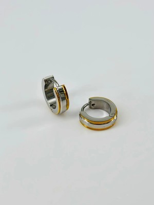 Eco Port Rodyum ve   Çelik Erkek Küpe Çap (9 Mm) Kalınlık (4 Mm) - EKP0002