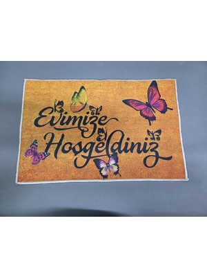 Başak Ev Tekstili Modern Dijital Baskılı Kaydırmaz Taban 40X60 cm Paspas - Balkon, Mutfak ve Kapı Önü