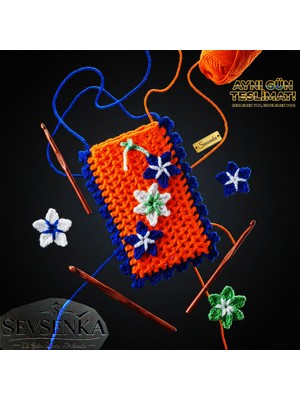 Sevsenka Neon Çiçekli Lüks Tasarım Siyah Omuz Çantası Kurban Bayramına Özel Hediye Çanta Romantik Retro Bayramlık