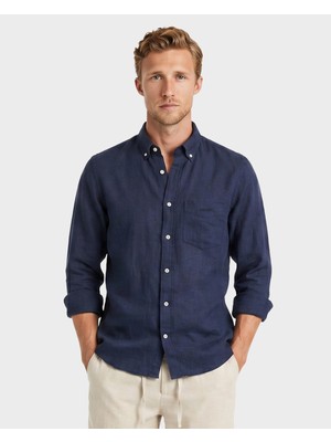 Gant Erkek Lacivert Regular Fit Gömlek 3250076T.433