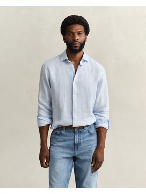 Gant Erkek Mavi Regular Fit Çizgili Gömlek 3260048.450