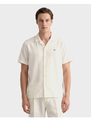 Gant Erkek Beyaz Düğmeli Yaka Logolu Gömlek 3825172T.113