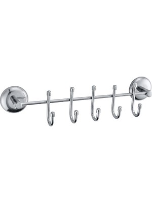 Mabelme Store Buffer® 5 Kancalı Dekoratif Askılık Mutfak Banyo Duvar Yüzeyi Askısı