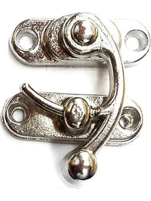 Eco Port Yay Gözü, Tavla, Ahşap Kutu Klipsi - Minik 20X24 Mm, Nikel, 1 Adet