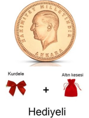 Ethem Kuyumculuk T.c Darphane Kulpsuz Cumhuriyet Altını Ata Lirası 1,75 Gram 22 Ayar Yatırımlık