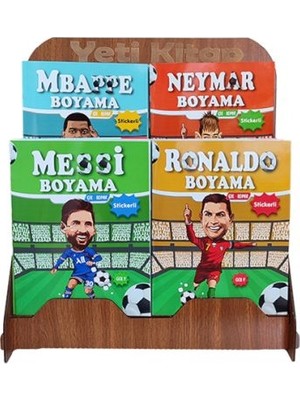 Mabelme Store Futbolcular Boyama Kitapları Standı (Kasa Önü  125 Kitap)