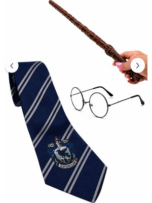 Harry Potter Ravenclaw Kravat Asa Gözlük Seti  Cosplay ve Kostüm Aksesuarı