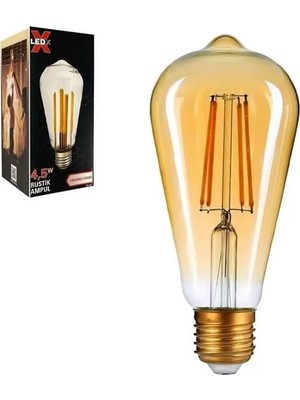 TeknoKapsül Ledx St-64 Kırılmaz Gövde 4,5 Watt Düz Rustik Ampul
