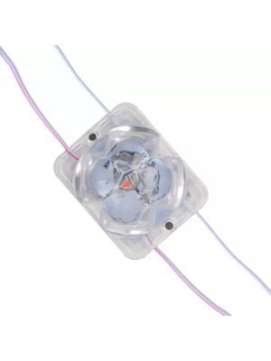 TeknoKapsül PM-14717 12 Volt 2 Watt Karışık (R+B) Yanıp Sönen Çakar 4333-3030 Modül LED 43X33X28MM