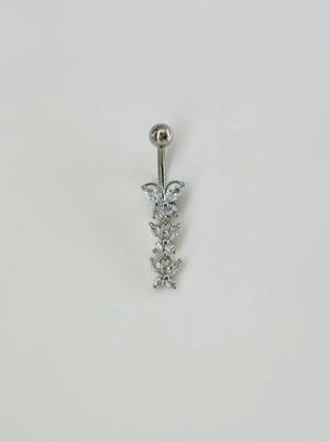 TeknoKapsül Detaylı Sallantılı Göbek Piercing - PG0076