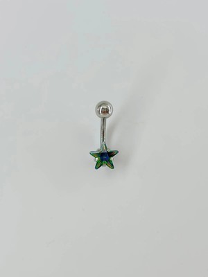 TeknoKapsül Mistik Topaz Taşlı Yıldız Detaylı Göbek Piercing - PG0026