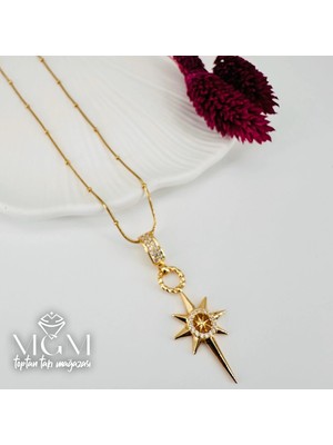 TeknoKapsül Zirkon Taşlı Zincir : Çelik Çelik Kolye 40+5 cm - KL0209