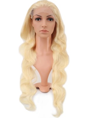 TeknoKapsül Gerçek Front Lace Daalı Platin Tül Peruk / 80/85CM