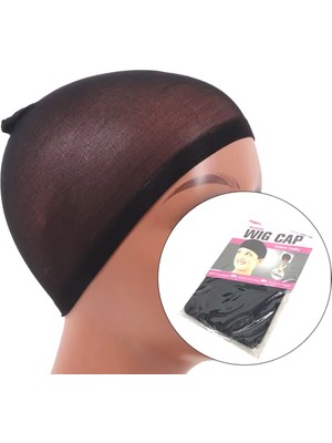 TeknoKapsül Peruk Takım Bonesi &amp; Filesi / Siyah / 1 Paket / 2 Adet