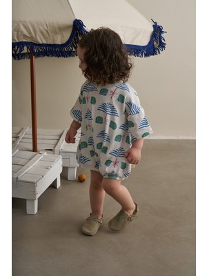 Oh la la Koala For Little Ones Beyaz Comfy Cubs Serisi Oversize Tulum