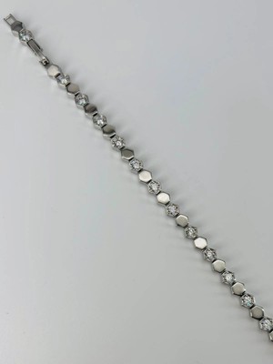 TeknoKapsül Rodyum Zirkon Taşlı Pirinç Bileklikler 17+2 cm - KBL0368