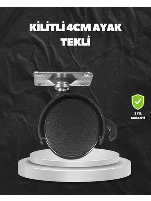 TeknoKapsül Kilitli 4 cm Evrensel Tekerlek Ayak Tek Adet