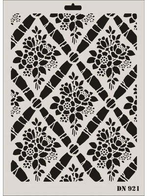 TeknoKapsül Dantel Seri DN-921 Stencil 35X25 cm
