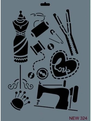 TeknoKapsül New Seri N-324 Stencil 35X25 cm