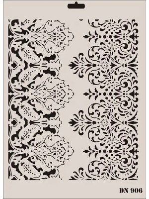 TeknoKapsül Dantel Seri DN-906 Stencil 35X25 cm