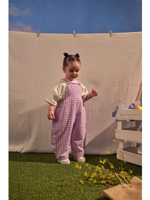 Oh la la Koala For Little Ones Lila Daisy Picnic Serisi Cepli Salopet